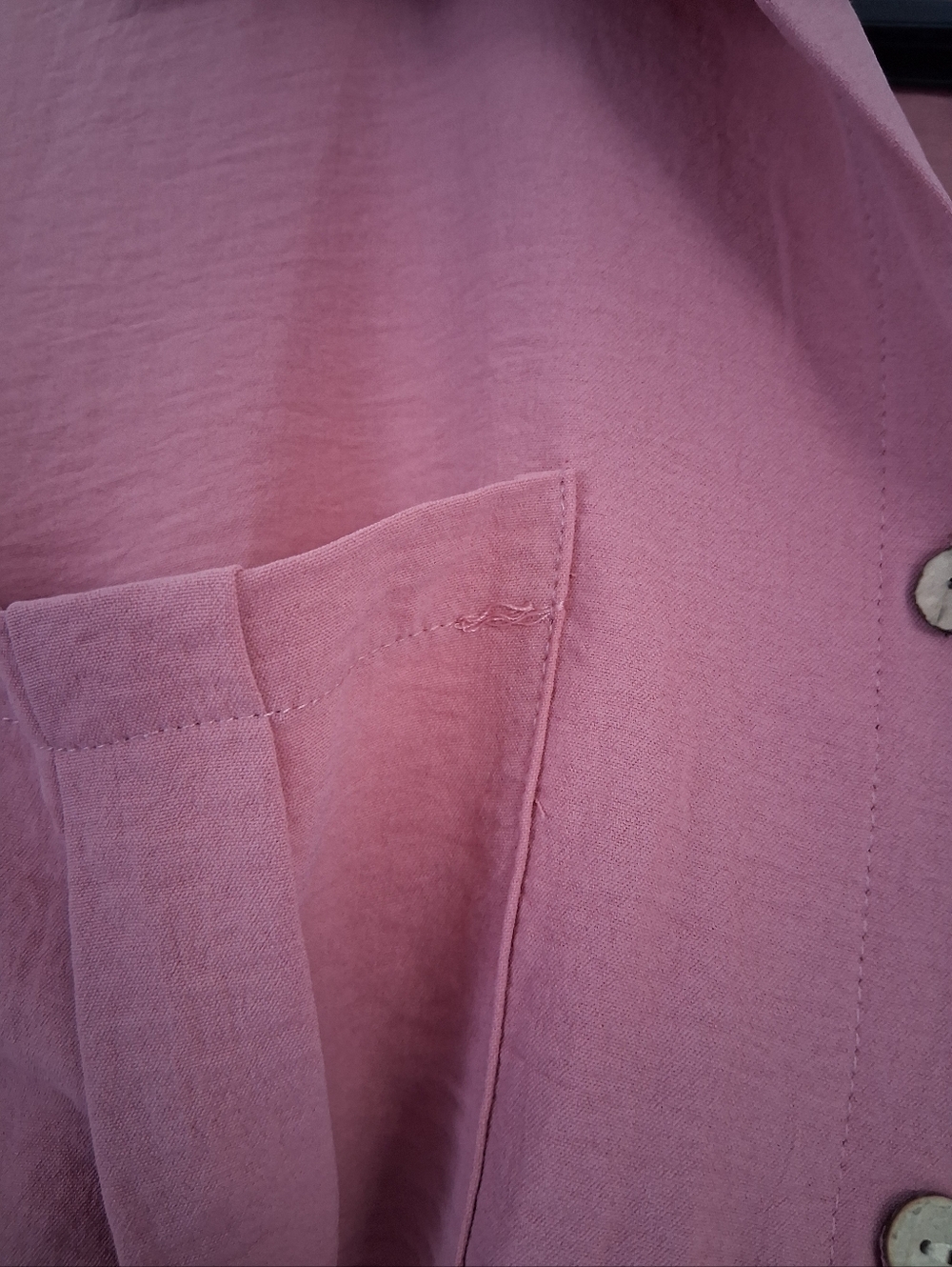 Naïf Montreal/ Mauve Pink Cork Button Up Blouse/ Crepe Material/ Size US 2X - Picture 13 of 13